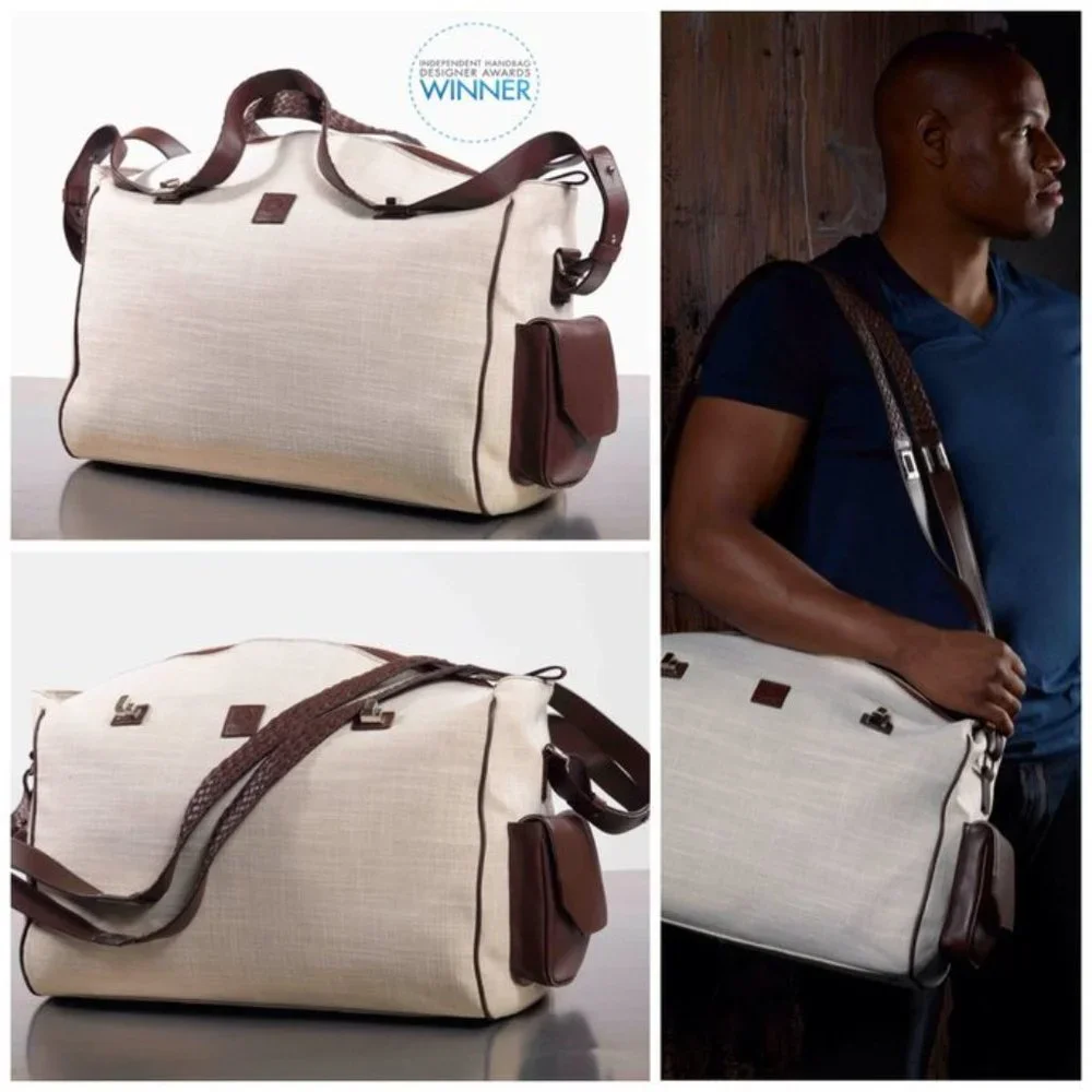 Carat23 Casual Sand Handmade Weekender Travel Bag